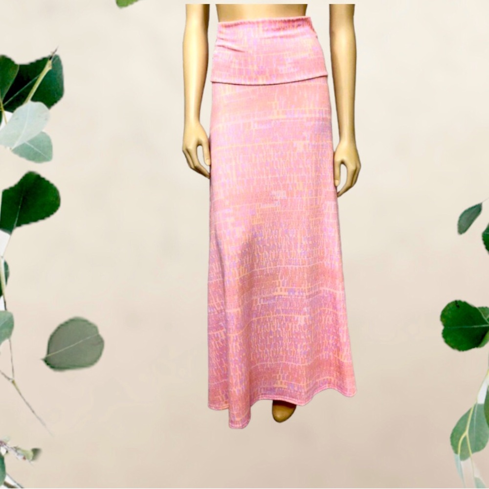 LuLaRoe Maxi Boho Skirt Size XS Stretchy Hight Waist Flared Flowed